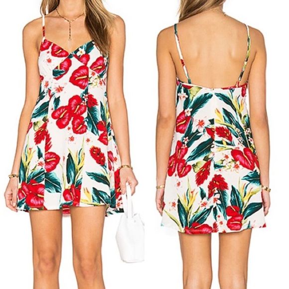 Show Me Your Mumu Womens Small Andrew Tunic Tank Tropical Floral Mini Dress - Picture 1 of 8